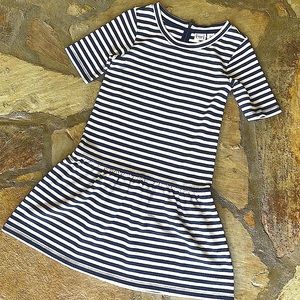 Marina Luna Navy and Cream Dress